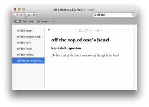 Idiom dictionary