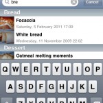 Search recipes on iPhone